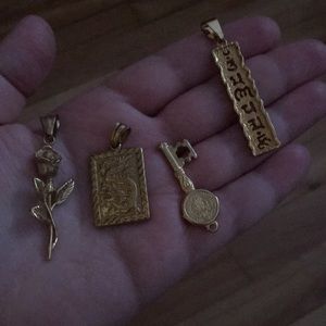 Pendants (first pic is front view and second is how jewelry looks from the back)